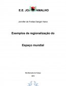 EXEMPLOS DE REGIONALIZAÇAO DO ESPAÇO SOCIAL