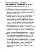 FUNÇÃO LOGICA DO ELEVADOR DE ESTACIONAMENTO VERTICAL ROTATIVO (EVR)