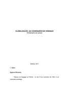 Fichamento Bauman - Globalização as Conquencias Humanas