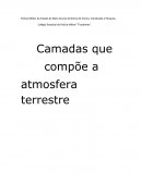 Camadas que compõe a atmosfera