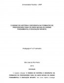 O ENSINO DE HISTÓRIA E GEOGRAFIA NA FORMAÇÃO DE PROFESSORES