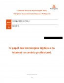 O Papel das Tecnologias Digitais e da Internet no Cenário Profissional.