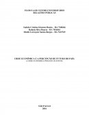 Pesquisa sobre a crise econômica perante os jovens