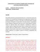 A IMPORTÂNCIA DO CONTROLE INTERNO PARA O PROCESSO DE AUDITORIA NA EMPRESA REFRINOR