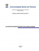 AS RECENTES MANIFESTAÇÕES POPULARES NO BRASIL