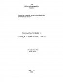 POSTAGEM: AVALIAÇÃO CRITICA DE CINCO AULAS
