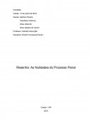 Resenha Processo Penal Nulidades