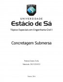 Tópico Especiais em Engenharia Civil I Concretagem Submersa