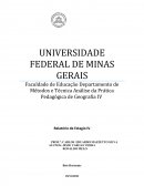 RELATÓRIO DE ESTÁGIO ANOS INICIAIS - GEOGRAFIA