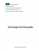A Sociologia da Educação