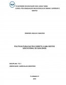 POLITICAS PUBLICAS PELO DIREITO A UMA GESTÃO EDUCACIONAL DE QUALIDADE