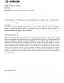 O POTENCIAL ELÉTRICO E A QUANTIDADE DE CARGA ACUMULADA NO GERADOR