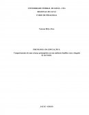 PSICOLOGIA DA EDUCAÇÃO I: Comportamento de uma criança primogênita em um ambiente familiar com a chegada de um irmão.