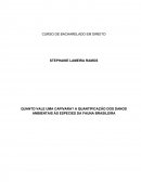 QUANTO VALE UMA CAPIVARA? A QUANTIFICAÇÃO DOS DANOS AMBIENTAIS ÀS ESPÉCIES DA FAUNA BRASILEIRA