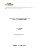 A INTERNACIONALIZAÇÃO DAS EMPRESAS BRASILEIRAS: UMA APLICAÇÃO DO BENCHMARKING