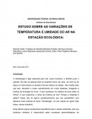 ESTUDO SOBRE AS VARIAÇÕES DE TEMPERATURA E UMIDADE DO AR NA ESTAÇÃO ECOLÓGICA: UFMG