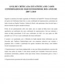 ANÁLISE CRÍTICA SOBRE ESTATÍSTICA DE CASOS CONFIRMADOS DE ESQUISTOSSOMOSE DOS ANOS DE 2005 A 2015