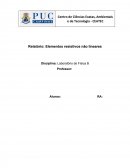 Relatório: Elementos resistivos não lineares