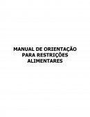 Manual de Orientação para Dietas Especiais