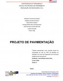 O Projeto de Pavimentação