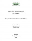 Reações de Produtos Químicos Domésticos