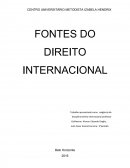 AS FONTES DO DIREITO INTERNACIONAL