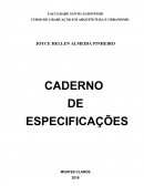 Caderno de Especificações - DETALHAMENTO