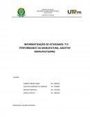 INFORMATIZAÇÃO DE ATIVIDADES: TI E PERFORMANCE DA MANUFATURA; ADDITIVE MANUFACTURING