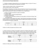 Lista de exercícios Pesquisa Operacional