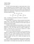 Trabalho e Energia Introdução Teórica