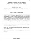 RABALHO DE DIREITO DOS CONTRATOS E RESPONSÁBILIDADE CIVIL - RESENHA CRÍTICA