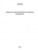 TRABALHO DE ANÁLISE ESTRATÉGICA DE FINANÇAS E INVESTIMENTOS