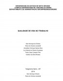 DEPARTAMENTO DE ADMINISTRAÇÃO EM EMPREENDEDORISMO QUALIDADE DE VIDA NO TRABALHO