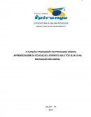 A FUNÇÃO PROFESSOR NO PROCESSO ENSINO APRENDIZAGEM DA EDUCAÇÃO JOVENS E ADULTOS (EJA) E NA EDUCAÇÃO INCLUSIVA.