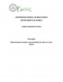 Determinação da acidez e da quantidade de cálcio no vinho branco