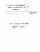 Relatório de Estabilidade Financeira – Abril/2016 Resumo