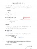 Equação Geral do Plano Calculo Numérico