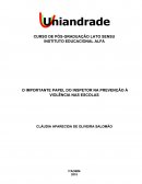 O IMPORTANTE PAPEL DO INSPETOR NA PREVENÇÃO À VIOLÊNCIA NAS ESCOLAS