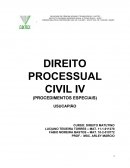 DIREITO PROCESSUAL CIVIL IV (PROCEDIMENTOS ESPECIAIS)