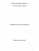 TÉCNICO EM MEIO AMBIENTE EUTROFIZAÇÃO DO LAGO PARANOÁ