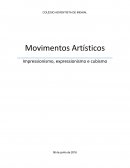 Movimentos Artísticos Impressionismo, expressionismo e cubismo