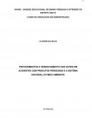 PROCEDIMENTOS E GERENCIAMENTO DAS AÇÕES EM ACIDENTES COM PRODUTOS PERIGOSOS E O SISTEMA NACIONAL DO MEIO AMBIENTE