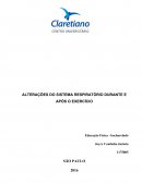 ALTERAÇÕES DO SISTEMA RESPIRATÓRIO DURANTE E APÓS O EXERCÍCIO