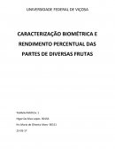 Biometria e rendimento percentual de polpa de frutas