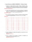 Lista de exercicios de quimica geral com resulução