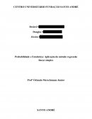 Probabilidade e Estatística: Aplicação do método regressão linear simples