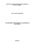 O PLANEJAMENTO ESTRATRÉGICO E A EXPANSÃO DE UMA EMPRESA