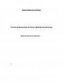 Técnica de Mensuração de Pesos e Medidas dos Alimentos