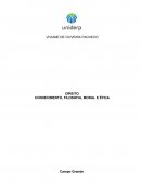 TRABALHO SOBRE CONHECIMENTO, FILOSOFIA, ETICA E MORAL