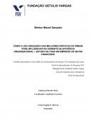 COMO O USO ADEQUADO DAS MELHORES PRÁTICAS DO PMBOK PODE INFLUENCIAR NO AUMENTO DE EFICIÊNCIA ORGANIZACIONAL